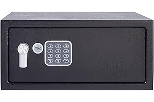 Yale Coffre-fort Électronique - Format Ordinateur 24L - Serrure 100 000 combinaisons, verrou électronique code 3 à 8 chiffres - dimensions 20x43x35cm YLV/200/DB2