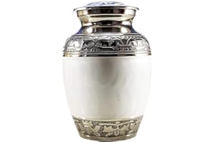 Hind Handicrafts Handcrafted Brass Memorial Container for Ashes – Elegant Adult Keepsake with Secure Lid – Funeral Tribute for Human or Pet Remains