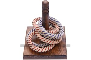 MASTERS TRADITIONAL GAMES Masters Premium Double Rope Deck Quoits (2 Quoits Boards with 6 Quoits)