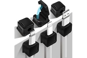 WONWOOD_DIRECT Porte-Câbles Clips de Câbles, 6 Pièces Organisateur Magnétique de Câbles de Bureau, Gestion des Câbles, Supports de Câbles Auto-Adhésifs pour Table de Chevet, Appareil de Cuisine (Noir)