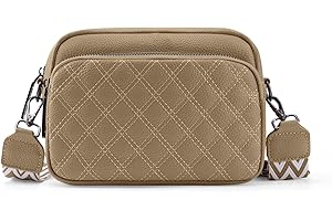 TIAASTAP Damska torba na ramię z prawdziwej skóry, damska torebka na telefon komórkowy do zawieszenia, mała nowoczesna torba z szerokim paskiem na ramię i 3 przegródkami