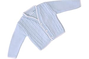 Babyprem Baby Boy's Cardigan Acrylic Blue Cable Knit (BEE006)