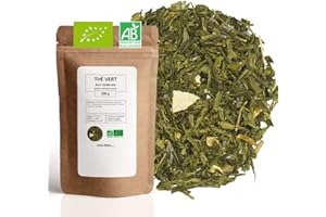 MES THÉS Thé Vert bio Goyave Pamplemousse - 100g (40 tasses) - Thé en vrac 100% agriculture biologique - Mes-Thés