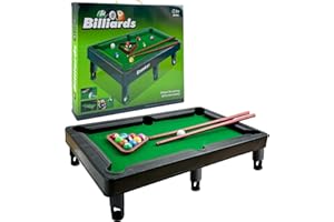 YUMSUR Mini table de billard avec 11 balles, 2 queues et 1 triangle