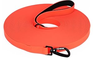 WODONDOG Longe pour Chien, 1,8M/ 3M/ 5M/ 10M/ 15M/ 20M/ 25M/ 30M Laisse de Dressage étanches pour Chiens, Long Laisse pour Petits, Moyens et Grands Chiens
