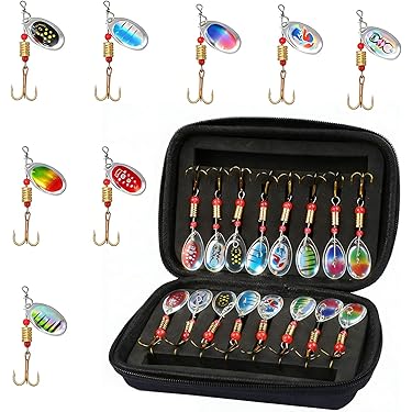 Lot De 11 Cuillères à Pêche Vintage - Tailles Et Couleurs Variées (Senseng)