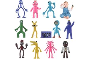 WAIMXDAO 12 Pezzi Rainbow Friends Action Figure arcobaleno amici giocattoli modello Statue in Miniatura ,Cake Toppers, Set Desktop Ornaments