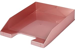 Metzger + Mendle Briefablage A4, stapelbar, Farbe: roségold, 4 Stück