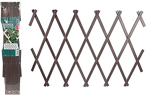 HERSIG - Celosias para Terraza Exterior - Celosia PVC Color Marron (50x150cm) - Celosia Extensible - Decoracion Jardin Exterior - Celosias Decorativas Resistentes