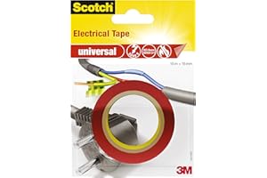 SCOTCHBLUE Scotch 4401Red Nastro Isolante In Pvc, Rosso, 10 m x 15 mm