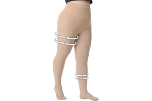 AMZAM Extra Wide 4XL Compression Pantyhose for Women & Men, Closed Toe 15-20 mmHg Graduated Compression Stockings Waist High Support Leggings, Support Hose for Edema, Post Surgery,During Pregnancy