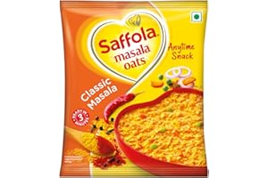 Saffola Masala Oats, Tasty Evening Snack, Healthy Snack, Classic Masala, 38G