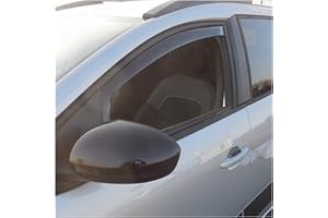 OMAC Deflectores de viento y lluvia para Dacia Jogger 2022-2025, acrílico oscuro, 4 piezas