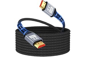 HDMI 2.1 Kabel 5 Meter 8K, Ultra Höghastighets 48 Gbps för 8K@60Hz 4K@120Hz 7680P Med HDR10 eARC 3D HDCP 2.2/2.3, Kompatibel