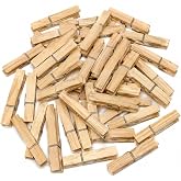 20 Adet Bambu Ahşap Mandal Doğal &Ccedil;amaşır Mandalı BPA İ&ccedil;ermez &Ccedil;ok Ama&ccedil;lı Dekoratif Hobi ve Paketleme Kullanımı