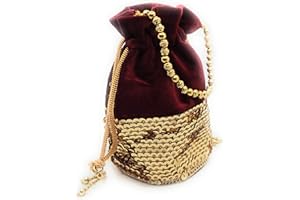 BRANDELIA Bolso Cartera De Mano Fiesta Boda Clutch de Ante Mujer con Cadena al Hombro