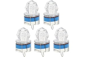 PHEFOP Lampe à Leurre de Poisson, Lumière Sous-marine Attirant les Poissons, Lumière LED Attirant les Poissons, Lumière Clignotante, éclairante, Forme de Diamant, Pratique, Antichoc, 5