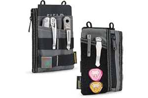 VIPERADE VE18 Mała torba EDC, mała torba na narzędzia z 6 kieszeniami, torba z organizerem na narzędzia EDC dla mężczyzn, mała torba z organizerem na narzędzia EDC, kieszonka z miejscem na rzep