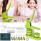 Badge Maker, Updated Rotary Button Manufacturer Badges Buttons DIY Lapel Machine 37mm Badge Making Machine Kit With 417 Piece