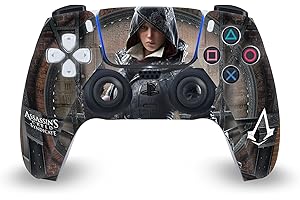Head Case Designs Offizielle Zugelassen Assassin's Creed Evie Frye Syndikat Grafiken Vinyl Frontplatte Haut Gaming Aufkleber Abziehbild kompatibel mit Sony Playstation 5 PS5 DualSense Controller