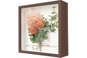 WISYOK Ramka na zdjęcia 3D do napełniania 22 x 22 cm, głęboka ramka na obiekty 3D głęboka 3 cm, głęboka ramka na ścianę i biurko, Shadow Box na zdjęcia, przedmioty, bukiet ślubny, dzieła sztuki "zrób