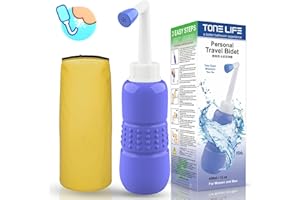 TONELIFE Bidet podróżny - 450 ml 445 ml przenośny bidet rozpylacz do góry nogami wyciskanie butelka do płukania - higiena osobista higiena higieny osobistej przenośny bidet do podróży, dzieci, połogu,
