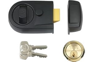 Yale P-Y3-BL-PB-60 - Contemporary Nightlatch - 60mm - Black Finish - Standard Security