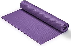 Sunny Health & Fitness Tapis de yoga, tapis d'exercice antidérapant pour le yoga à la maison, le Pilates, les étirements, les entraînements au sol et le fitness