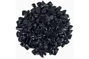 Hypnotic Gems Materials: 1/2 lb Bulk Rough Shungite Stones from Russia - 1/4" to 1/2" - Natural Raw Rough Gemstone Supplies for Wicca, Reiki, and Energy Crystal Healing *Wholesale Lot*