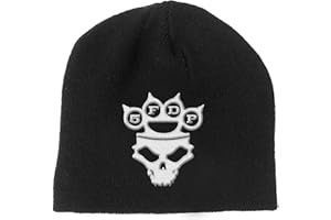 Five Finger Death Punch Bonnet Knuckleduster Band Logo Skull Officiel Noir Size One Size