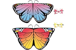 weigav Halloween/Party Costumes Plus Size Fairy Wings for Adults - 2 Layer Butterfly Wings with Accessories Festival Gifts for Women