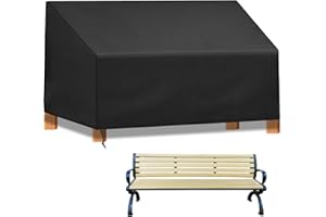 Aohcae 3 Seater Garden Bench Covers, Oxford Fabric Garden Chair Covers Waterproof Outdoor Furniture Covers Windproof Anti-UV Tear Proof Outside Furniture Covers for Bench Chair Sofa (134x66x89cm)