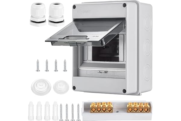Coffret Electrique Etanche Exterieur IP65, Boîte de Distribution 5 Modules, Boite de Boitier Etanche Electrique, Boitier de Jonction, Armoire de Contrôle de Surface en Plastique