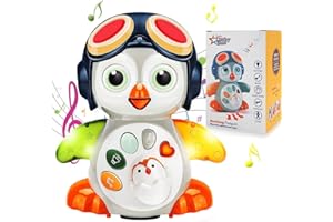 Afufu Krabbel zabawka muzyczna dla dzieci w wieku 12+ miesięcy, zabawka do raczkowania, interaktywna zabawka dla dzieci, zabawka dla dzieci z muzyką i światłem, prezent urodzinowy dla dzieci w wieku 1