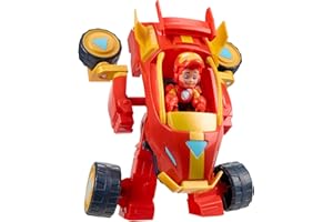 Mechaniczny kombinezon i pojazd 2 w 1 z serialu "Iron Man and his Awesome Friends" Marvela, figurka i model pojazdu