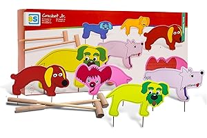 ROBBIE TOYS BS Toys Krocket Jr spiele - Gartenspiele für kinder - Wurfspiele für Draußen - Ab 3 Jahren - perfekt für den Kindergeburtstag - Bewegungsspiele - Minigolf Garten - Mehrfarbig