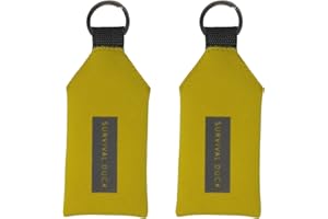 Survival Duck XL Neoprene Key Float Yellow | Floating Keyring for Boat Keys | Floats 50 grams in water | Keyring float for Boats, Sailing, Kayaking Gift