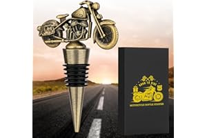 LKKCHER Tapón Botella Vino de Motocicleta Vintage, Accesorios Vino, Regalos Hombre Cumpleaños, Regalos Navidad Novio Marido, Regalo Dia del Padre Ideas Regalo Originales, Regalos Amantes Motociclista