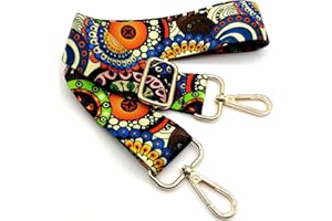 KERIOCUSI Correa de Hombro Ajustable para Mujer, Correa de Reemplazo Bolso Colorida para Mujer con Hebilla de Oro Correa Ancha para Bolso para Piel, Camara, Monedero, Guitarra, Cruzados Accesorios, 09