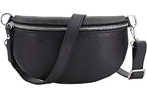 Blade Bauchtasche Damen Echtleder, stylische Gürteltasche Damen mit abnehmbarem Leder verstellbarem breiter Gurt, Crossbody Bag Damen, Hochwertige Brusttasche für Frauen
