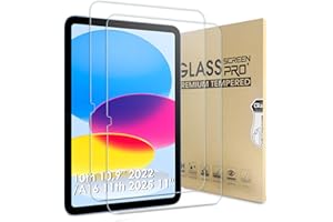 Bighan 2 Pack Screen Protector Compatible with iPad (A16) 11th/10th Generation (2025/2022,11 inch/10.9 Inch), 9H Hardness Tempered Glass Film Clear Anti-Bubble Full Coverage foil