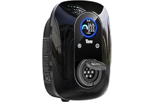 Tera Ładowarka EV z rezerwacją 16 A, typ 2, 11 kW, domowa stacja ładująca 400 V, Wallbox certyfikat CE, ręczna regulacja prądu, planowanie ładowania wszystkich pojazdów EV, model W03, czarna