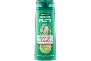 Garnier Fructis Shampoo Fortificante, Per Capelli Fragili, Anti-Rottura, Effetto Rinforzante, Con Estratto di Mela e Niacinamide, Rigenera Forza, 250 ml