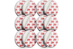 deleyCON 6X Montage Magnétique pour Détecteurs de Fumée Support Magnétique Détecteurs d'Incendie Support Magnétique Auto-Adhésif Surface Adhésive Diamètre 50 mm