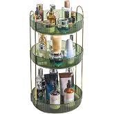 360° Rotating Makeup Organizer Box - Cosmetic Storage with Drawers, Plastic Makeup Holder Stand for Dressing Table, Lipsticks