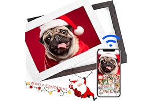 Do-Electr Cornice Digitale in Legno WIFI 10 Pollici 1280 * 800 Portafoto Digitale conIPS Touch Screen/Auto-rotazione Condivisione di Poto o Video Tramite l'APP Frameo Gratuita