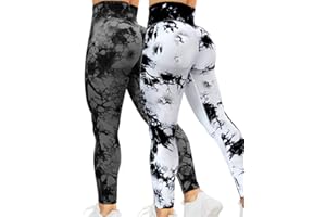 Kuzimua 2er Pack Scrunch Butt Sport Leggings Damen, Push Up High Waist Blickdicht Po Booty Seamless Lang Leggins für Sport Fitnesshose Gym Yoga Alltag