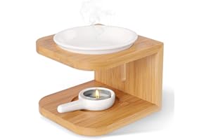 RICKMASK Lampada profumata per oli essenziali,lampada profumata, Lampada a olio profumato in ceramica per cera lampada profumata,Casa, Yoga, Camera da letto.