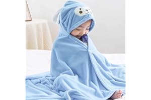 YIPUETERNITY 70 x 140 cm Ręczniki kąpielowe dla dzieci, ultramiękkie ręczniki z kapturem dla dzieci, koralowy aksamit, bardzo duży ręcznik plażowy z guzikiem, dla niemowląt, chłopców i dziewcząt