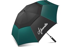 NINEMAX Paraguas Grande Antiviento, Paraguas Golf Grandes XL/XXL, Umbrella Extra Grande Resistente Al Viento Fuerte para Mujer Hombre